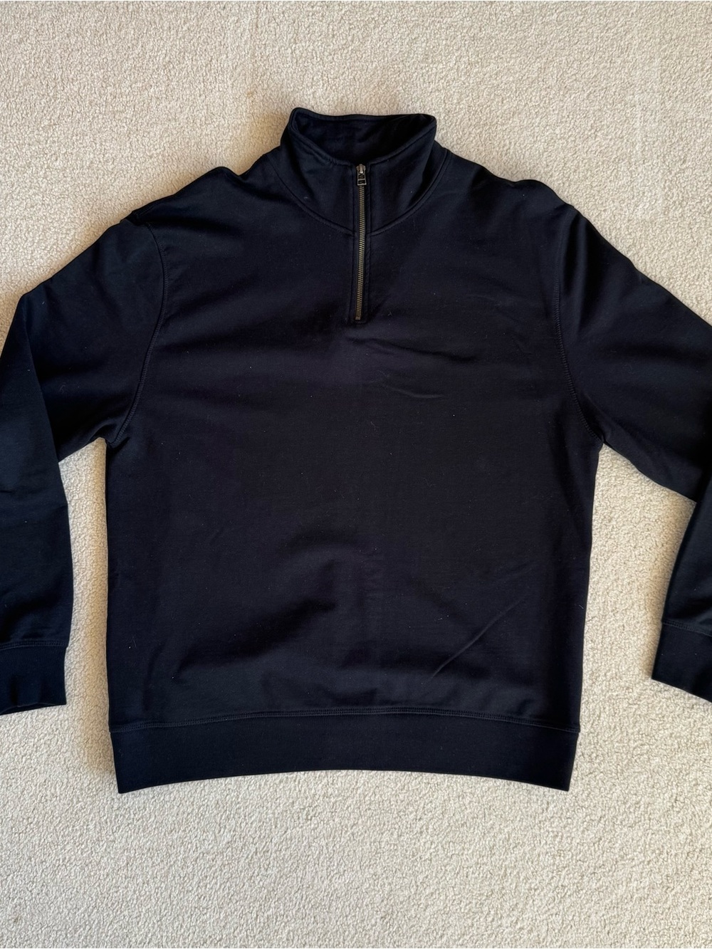 Kotn Black Quarter-Zip Pullover Sweater